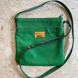 RALPH LAUREN Kelly Green Leather Women Cross-body Purse Handbag 9x9